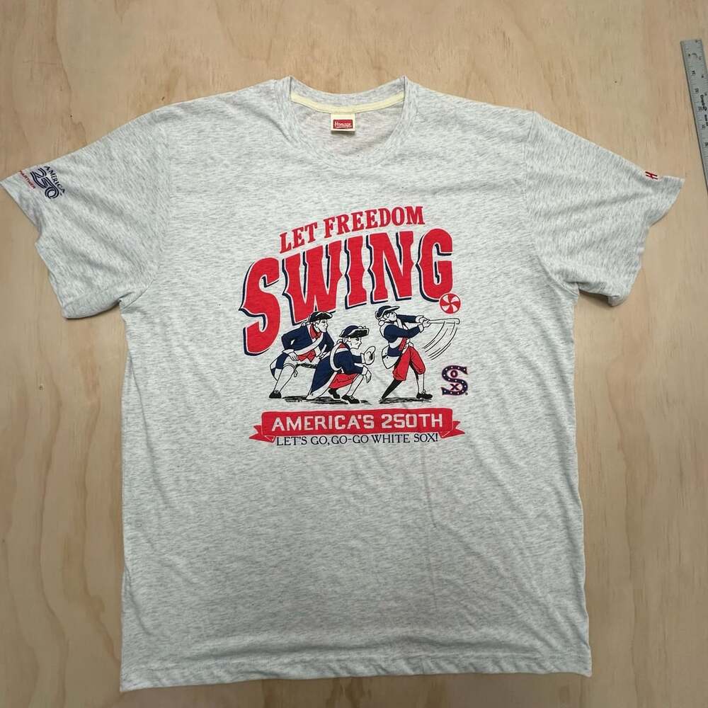 Homage Chicago White Sox Let Freedom Swing America's 250th T-Shirt Size XL